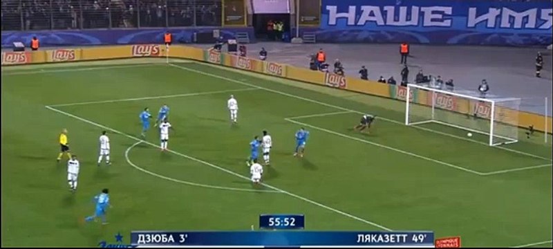 Goal Givanildo Vieira Hulk 2:1 . Fc Zenit St Petersburg vs Olympique Lyonnais . 20-10-2015