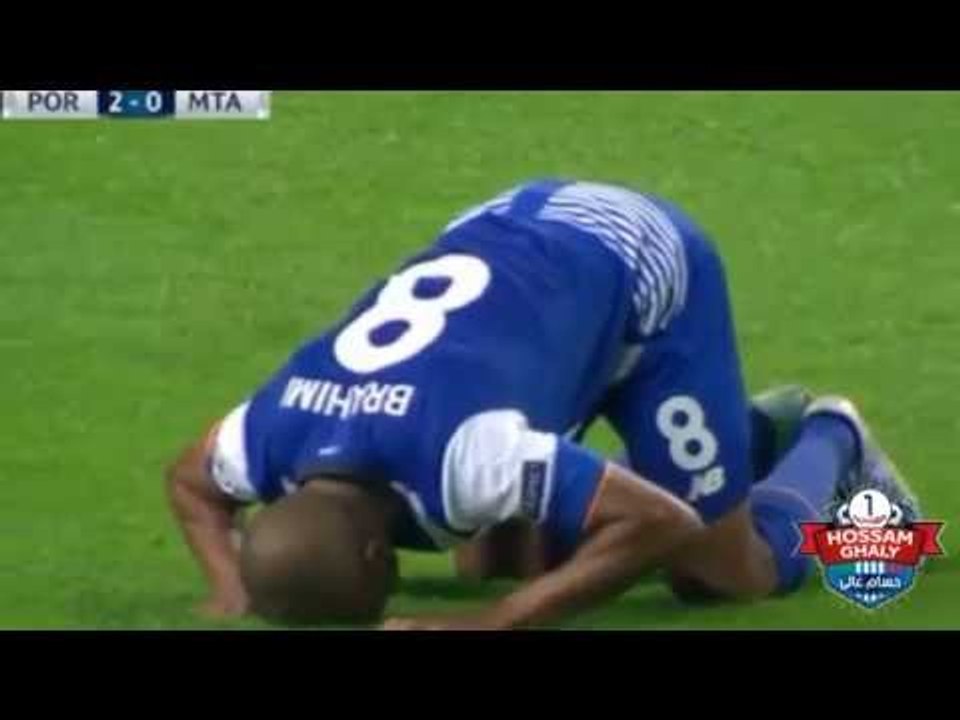 هدف وسجدة ياسين براهيمي امام مكابي تل أبيب | مبارة بورتو و مكابي تل أبيب | yasin brahimi goalه