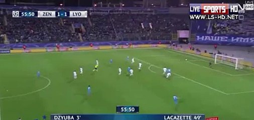 Hulk strikes again with an amazing goal! | Olympique Lyonnais 1-2 Zenit St. Petersburg