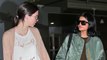 Kendall et Kylie Jenner se tiennent la main en traversant l'aéroport