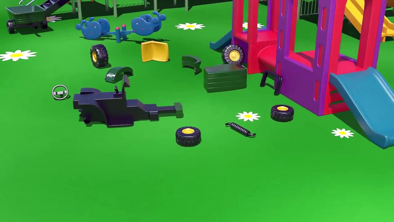 Çizgi film İş Makineleri Traktör Bölüm 4 (Sayılar öğreniyoruz)