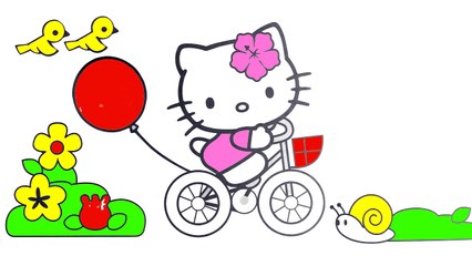 Çizgi film Hello Kitty Boyama kitabı (Renkleri öğreniyoruz)