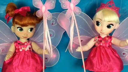 New 2015 Disney Frozen Toys Mini Movie Videos Elsa + Anna Dolls As Fairies