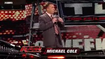 Raw- Randy Orton RKOs Michael Cole