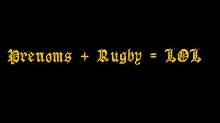Les Meilleurs Prénoms des Rugbymen - Looking For Rugby