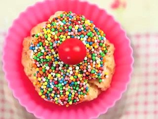 Make an easy CHEAT no bake rainbow sprinkle Cupcake Kids birthday party treat!