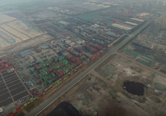 Drone Footage Shows Cleanup Operation at Tianjin Blast Site