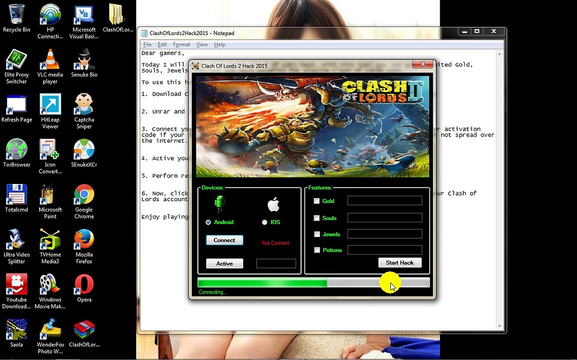 Get unlimited Gold, Souls, Jewels, Potions with Clash of Lords 2 Hack 2015