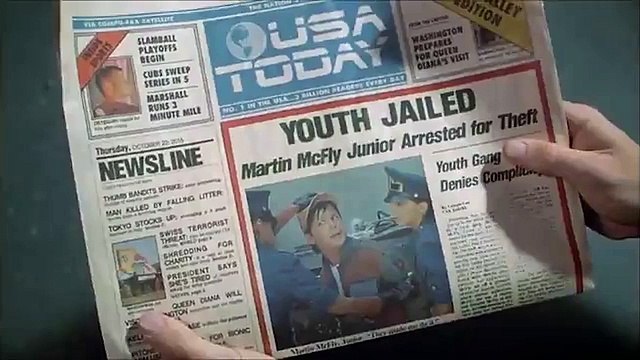 La Une d'USA Today du 22 octobre 2015, selon Retour vers le futur II