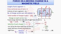 Force on a moving charge in a magnetic field