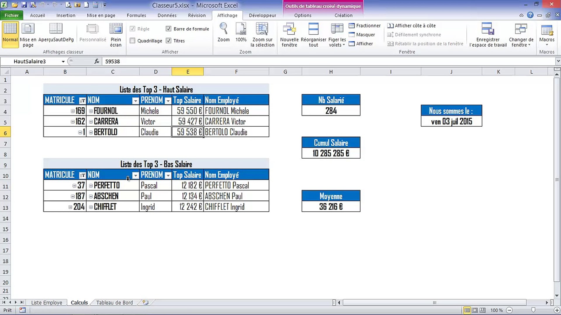 Excel Creer Votre Tableau De Bord Dynamique Rh Module 4 Video Dailymotion