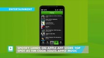 Spotify Lands On Apple App Store Top Spot As Tim Cook Touts Apple Music