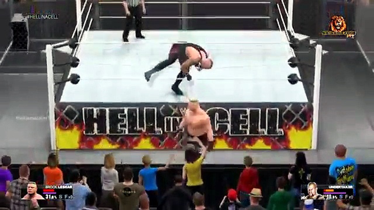 WWE Hell In A Cell 2015 - Undertaker Vs Brock Lesnar (Hell In A Cell) Match HD