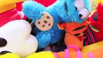 Cookie Monster Driving Cozy Coupe with Super Mario Sesame Street Mickey Mouse Bad Driver Crashing