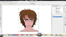 Inkscape Tutorial Speed Art Dibujo Anime Caricatura En Linux Fedora 22 El Greñas Color Y Vector Octubre 2015