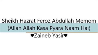 Sheikh Hazrat Feroz Abdullah Memom Shab Zikr (Allah Allah Kasa Pyara Naam Hai) ♥AY♥