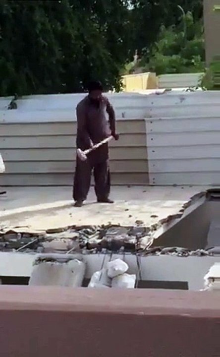 breaking floor