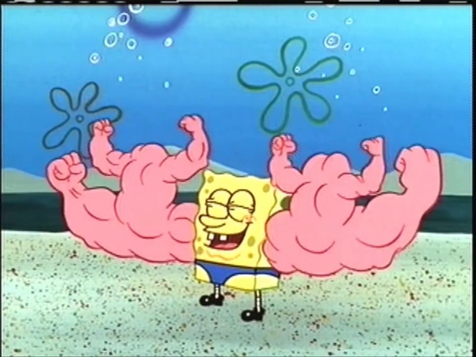 spongebob arm flex