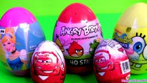 Disney Cars 2 Kinder Egg Toy Surprise Angry Birds Easter Egg Spongebob Squarepants Holiday