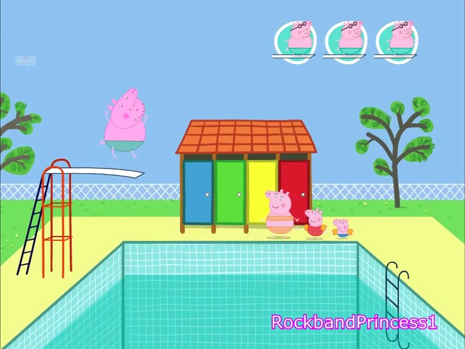 Peppa Pig Games Peppa Pig English Cartoon Video Game - Peppa Pig Swimming And Diving Game