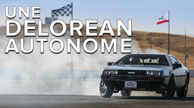 Retour vers le futur : une DeLorean électrique et autonome drifte sur un circuit