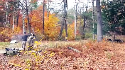 Cutting Down Trees With Tannerite and a Rifle -by Funny Videos Collection