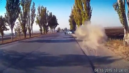 Pot Hole Causes Bad Accident - -by Funny Videos Collection
