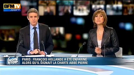 عاجل رئيس فرنسا François Hollande شاهد ماذا حدث له منه أحد المواطنين بالمغرب العربي على المباشر