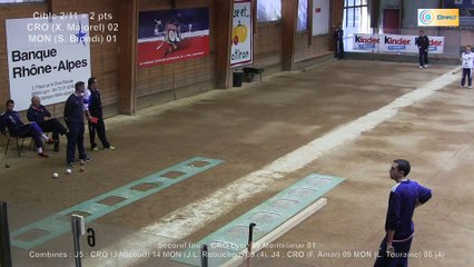 Second tour intégral, CRO Lyon contre Montélimar, Club Elite Masculin J2, Sport Boules, saison 2015 / 2016