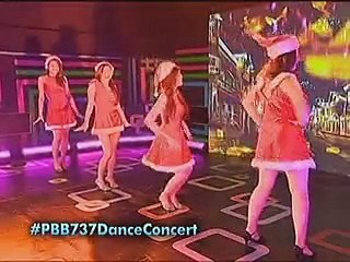 Girl Housemates in sexy Santa Baby dance number