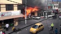 Huge Fire in Villa Luz Bakery in BOGOTA Becouse Plane Crashes, 5 Died (RAW VIDEO)