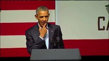 President Obama jokes about Kanye Wests plan | Barack Obama responds to rapper Kanye
