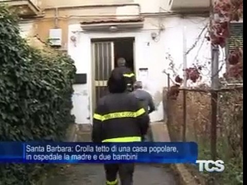 Santa Barbara Crolla tetto di una casa popolare%2C in ospedale la madre e due bambini