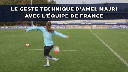 Le geste technique d'Amel Majri avec l'équipe de France