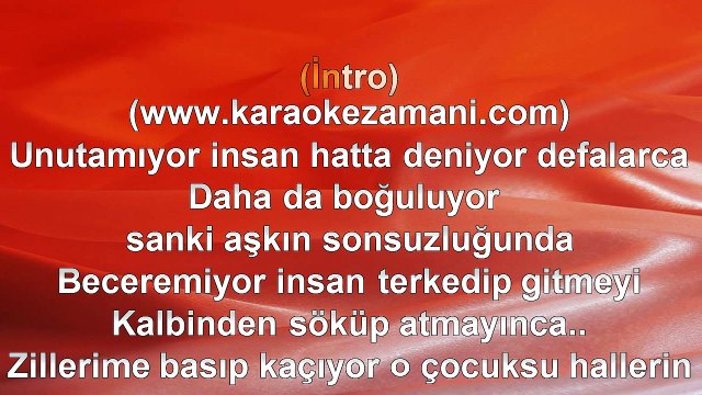 Mustafa Ceceli - Zillerime Basıp Kaçıyor - (2012) TÜRKÇE KARAOKE