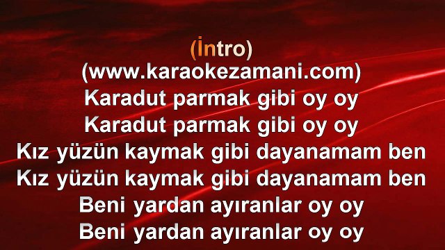 Mustafa Topaloğlu - Kara Dut - (Altın yüzük hoş bilezik) - (2010) TÜRKÇE KARAOKE