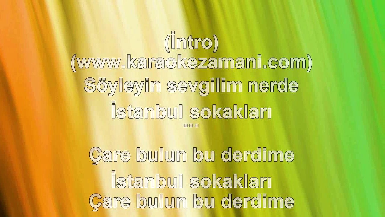 Müslüm Gürses - Istanbul Sokaklari - 1996 TÜRKÇE KARAOKE