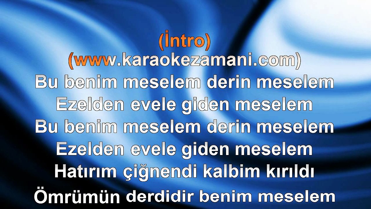 Müslüm Gürses - Meselem - 2015 TÜRKÇE KARAOKE