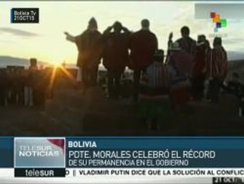 Evo Morales agradece apoyo popular del pueblo boliviano a su gobierno