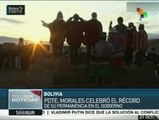 Evo Morales agradece apoyo popular del pueblo boliviano a su gobierno