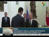 Bashar al Asad se reúne con Vladimir Putin, refrendan lucha en Siria