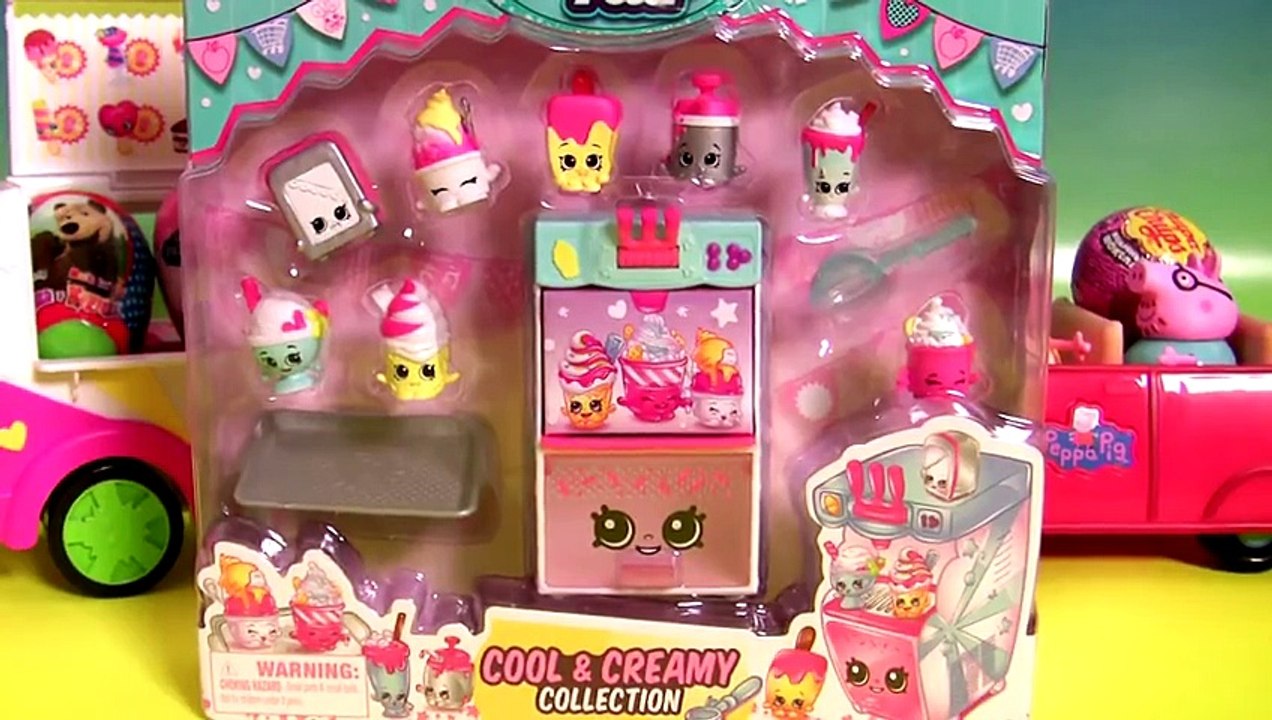 24 Shopkins FOOD FAIR Collection 3 packs Play Doh Cupcake, Ice Cream, Fast Food Season 3 Surprises