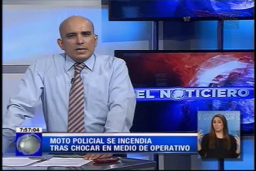Accidente en medio de persecución policial