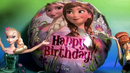 Giant HAPPY BIRTHDAY ANNA Balloon Surprise Disney Frozen Fever Toys, Clay-Buddies Peppa Pig