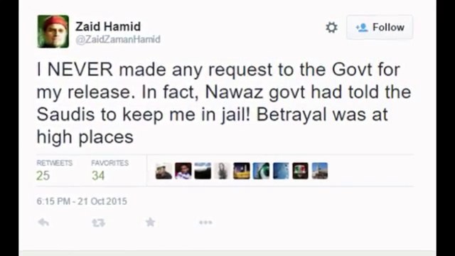 Nawaz Sharif was behind my arrest in Saudi Arabia , Zaid Hamid