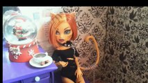 Monster high doll stop motion coffee drinking video