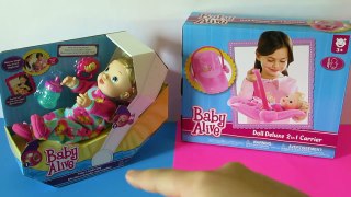 BABY ALIVE [Unboxing] Tickles n Cuddles Baby WITH Doll Deluxe 2 in 1 Carrier