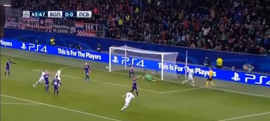 Goal Bas Dost 1:0 - Vfl Wolfsburg vs Psv Eindhoven - 21/10/2015