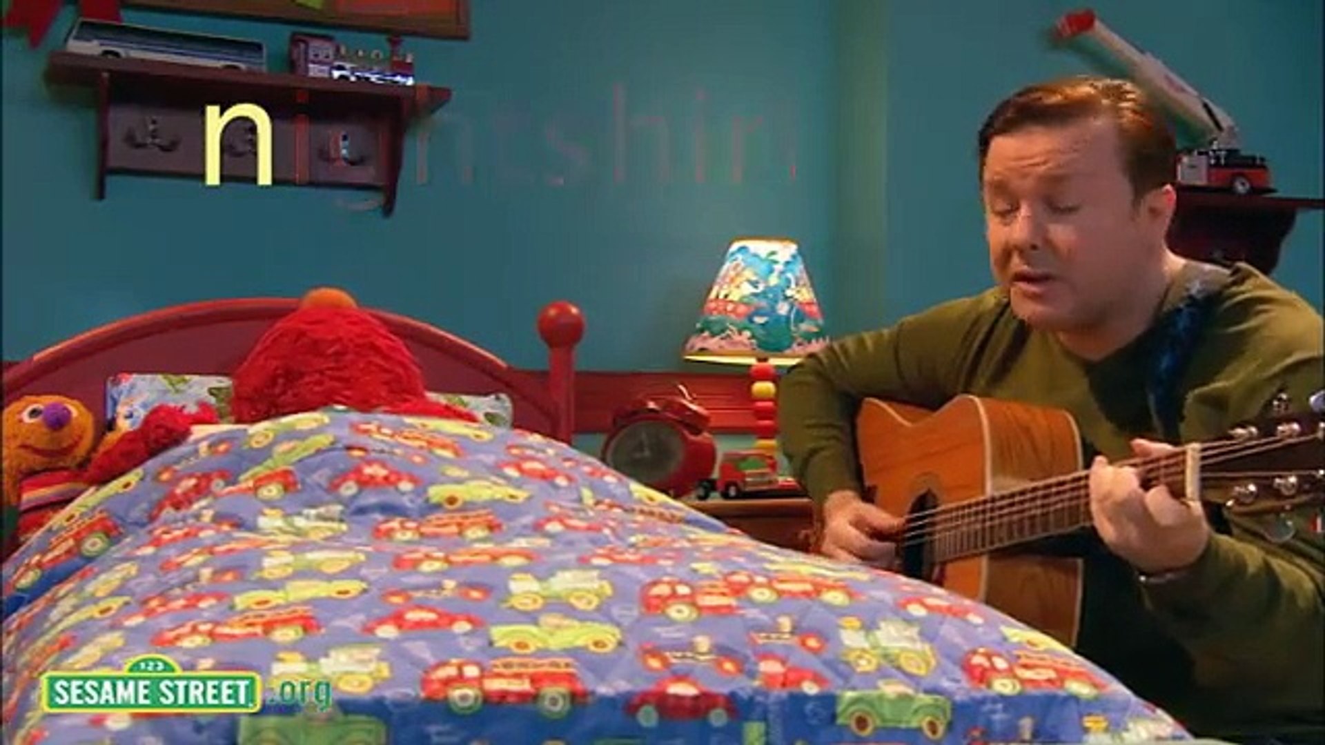 Sesame Street: Celebrity Lullabies With Ricky Gervais - Dailymotion Video