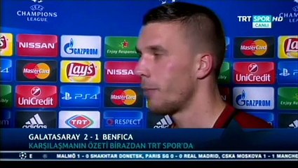 Podolski: "Bizim için küçük bir finaldi"